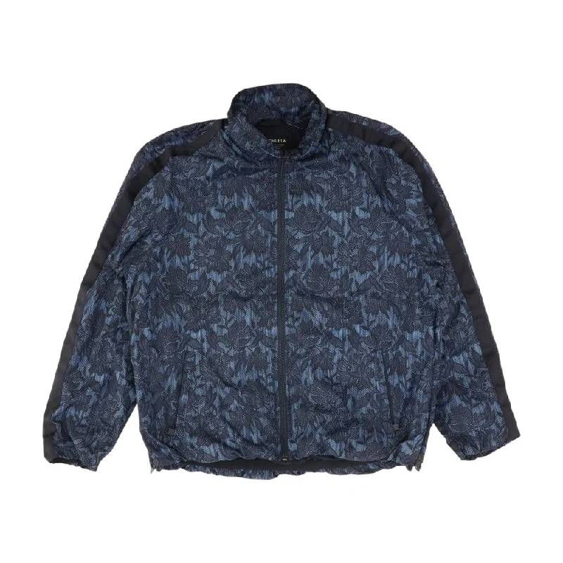 Navy Floral Active Jacket Collared Jacket Crew Neck Jacket Turtle Neck Jacket