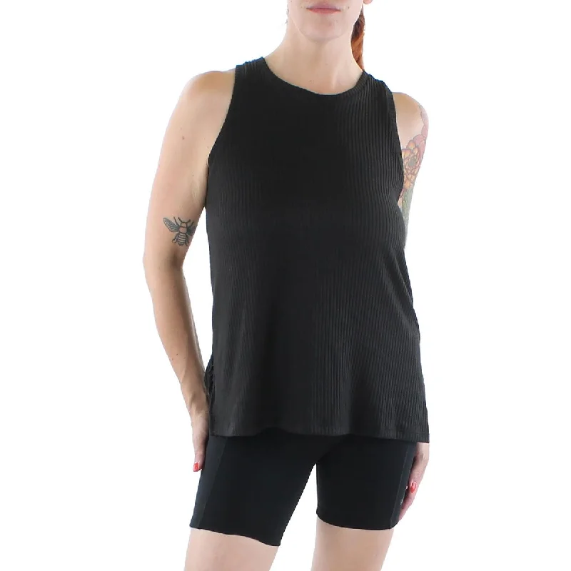 Refinery Womens Ribbed Sleeveless Tank Top sheer tank top