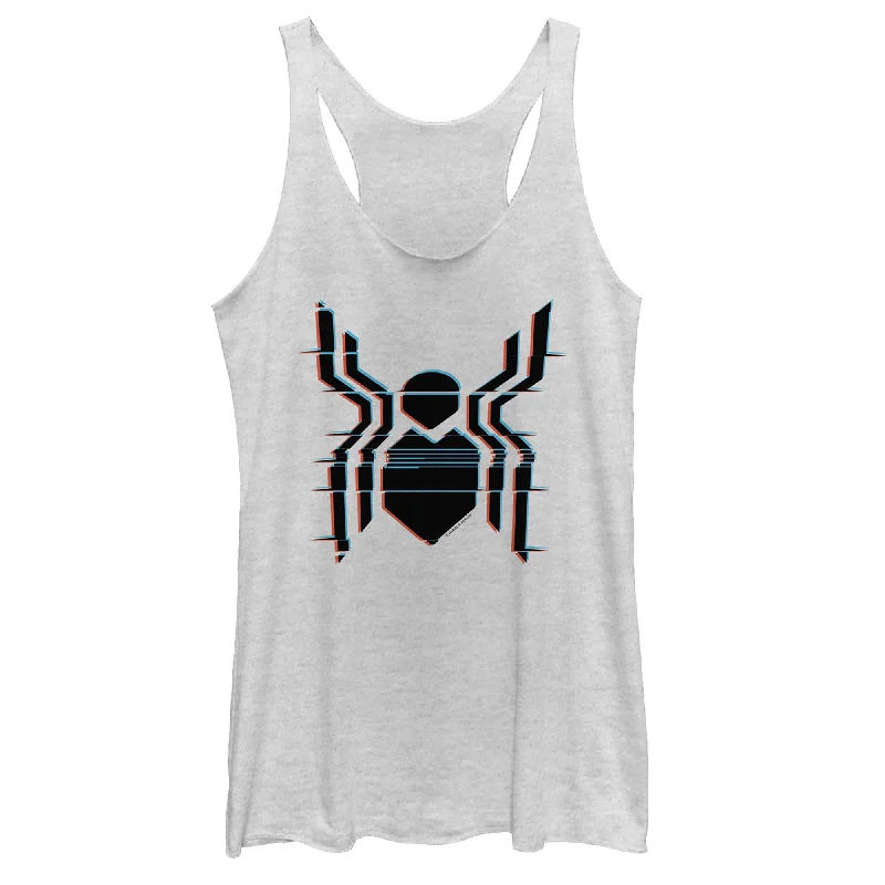 Women's Marvel Spider-Man: Far From Home Glitch Logo Racerback Tank Top strappy tank top