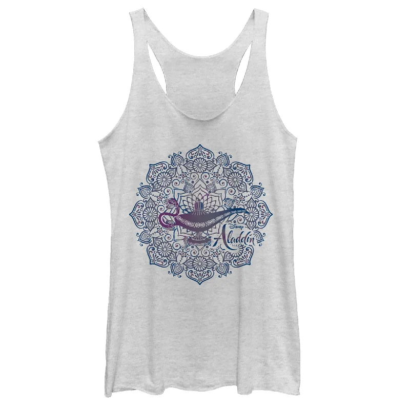 Women's Aladdin Magical Lamp Mandala Symbol Racerback Tank Top sleep tank top