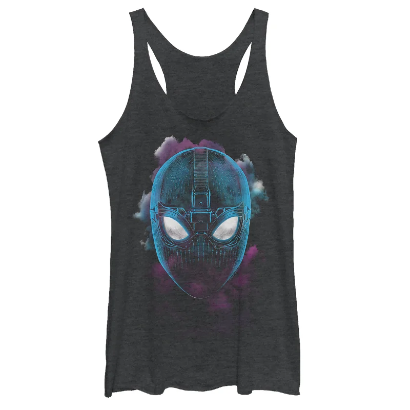 Women's Marvel Spider-Man: Far From Home Smokey Mask Racerback Tank Top teal tank top