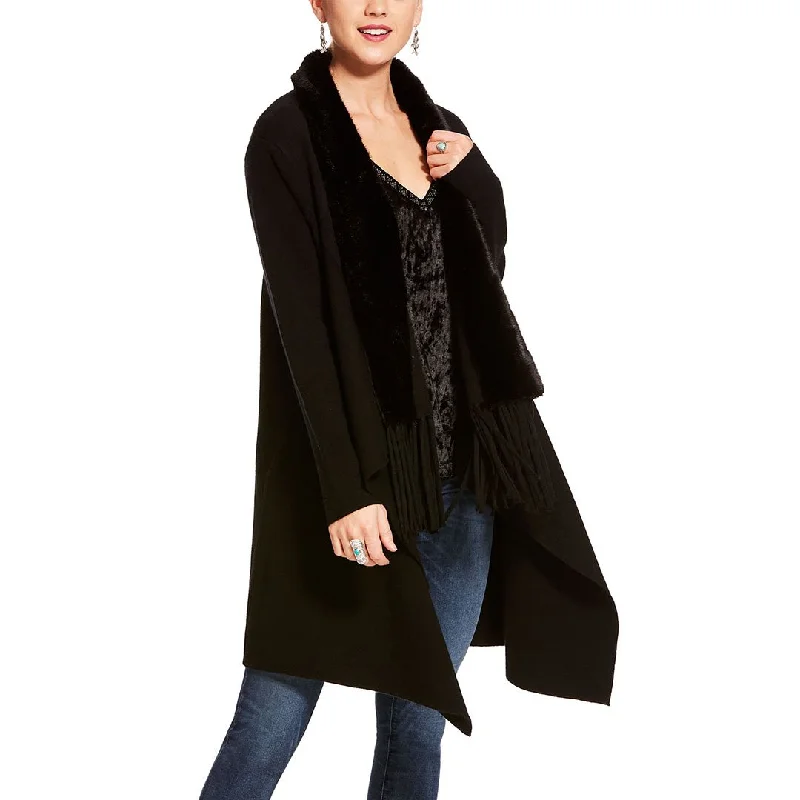 Ariat Women's Gambler Long Sweater Cardigan Welt Pockets Slit Pockets Flap Pockets