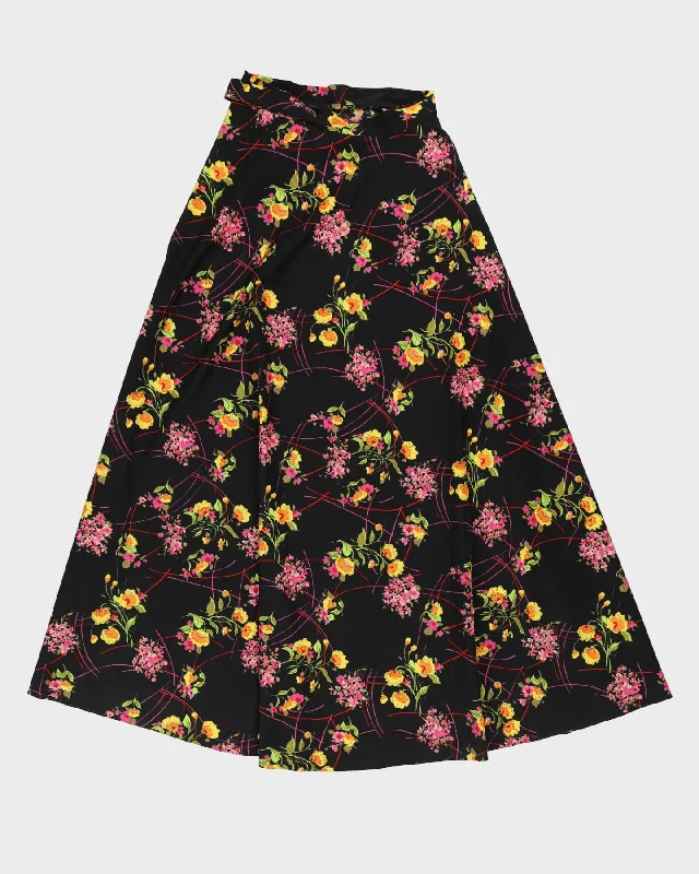 1970's floral wrap skirt - S floral skirt print