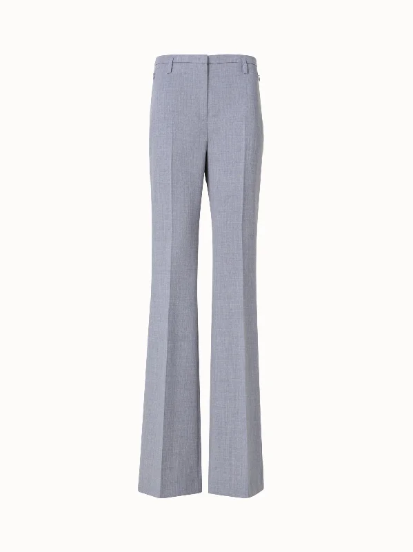 Bootcut Wool Double-Face Pants Comfortable Jogging Pants
