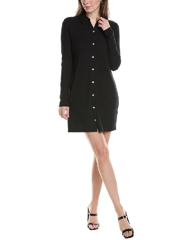 Michael Stars Kayla Button-Down Cardigan Dress Transparent Opaque Sheer