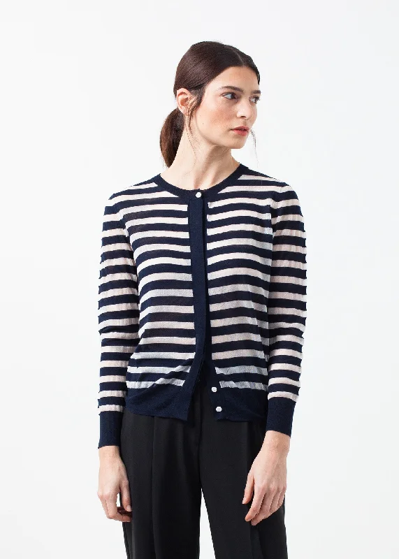 Sailor Cardigan Layered Multi-layer Single Layer