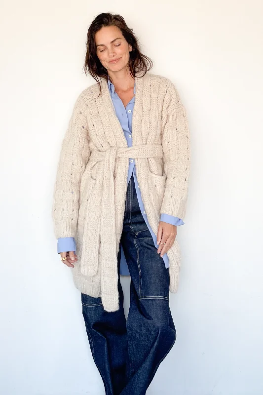 Handknit Interlace Cardigan Modern Contemporary chic