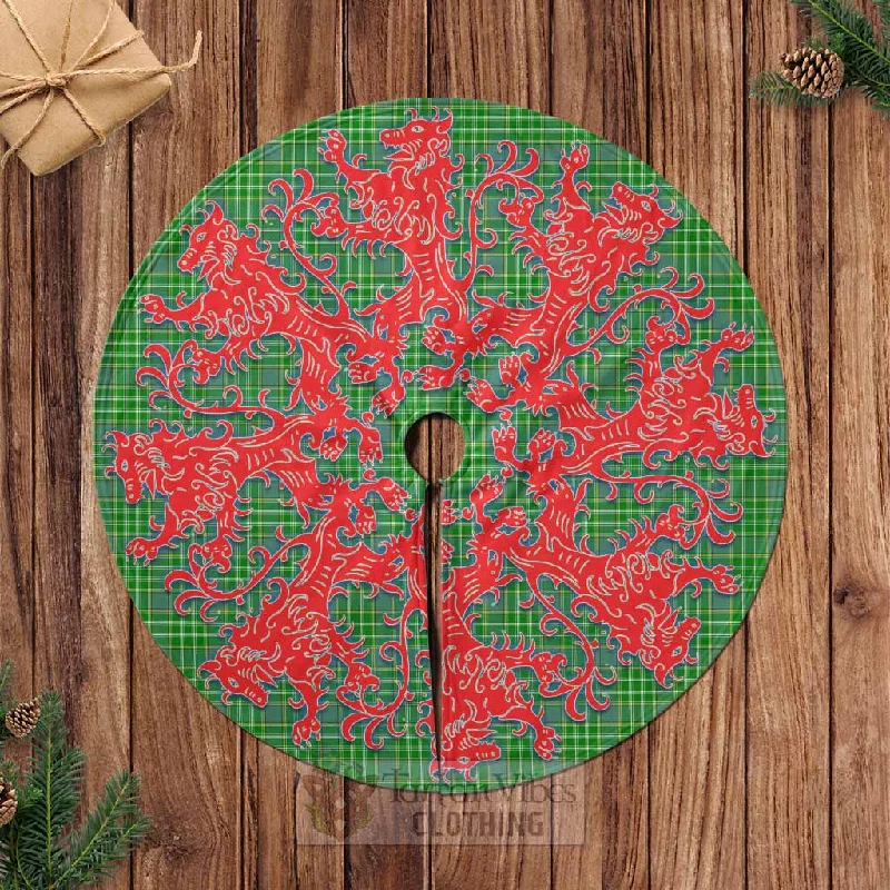 Currie Tartan Christmas Tree Skirt Lion Rampant Style linen skirt light