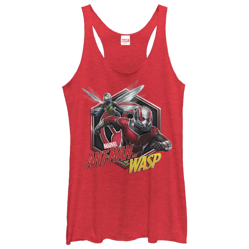 Women's Marvel Ant-Man and the Wasp Hexagon Racerback Tank Top crew neck tank