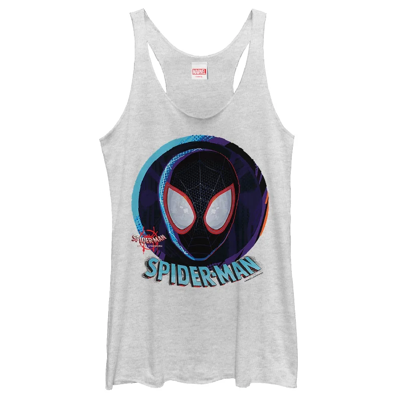 Women's Marvel Spider-Man: Into the Spider-Verse Mask Racerback Tank Top cold shoulder tank