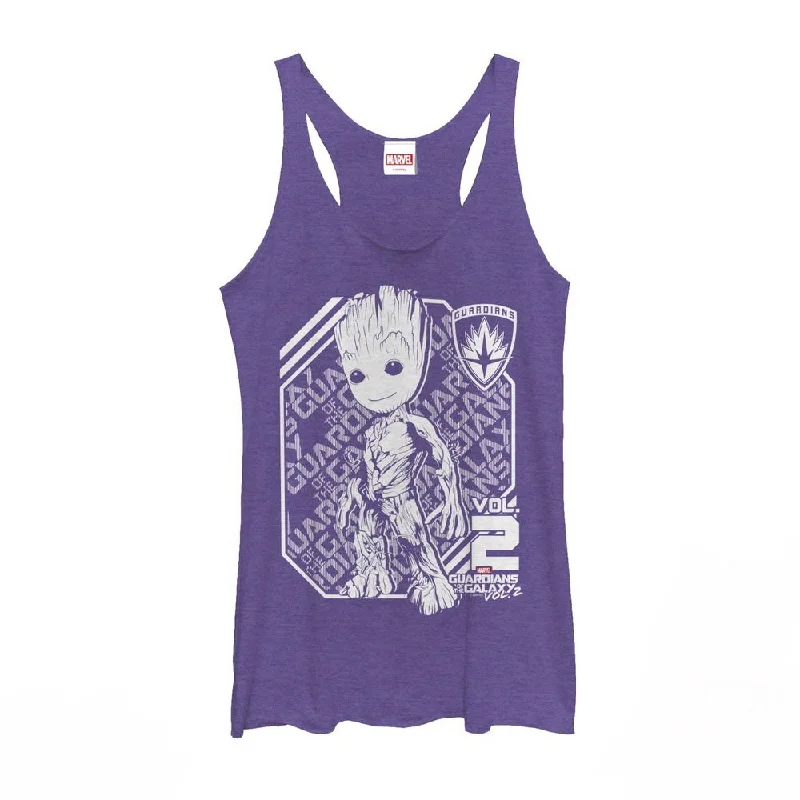 Women's Marvel Guardians of the Galaxy Vol. 2 Groot Racerback Tank Top stretchy tank top