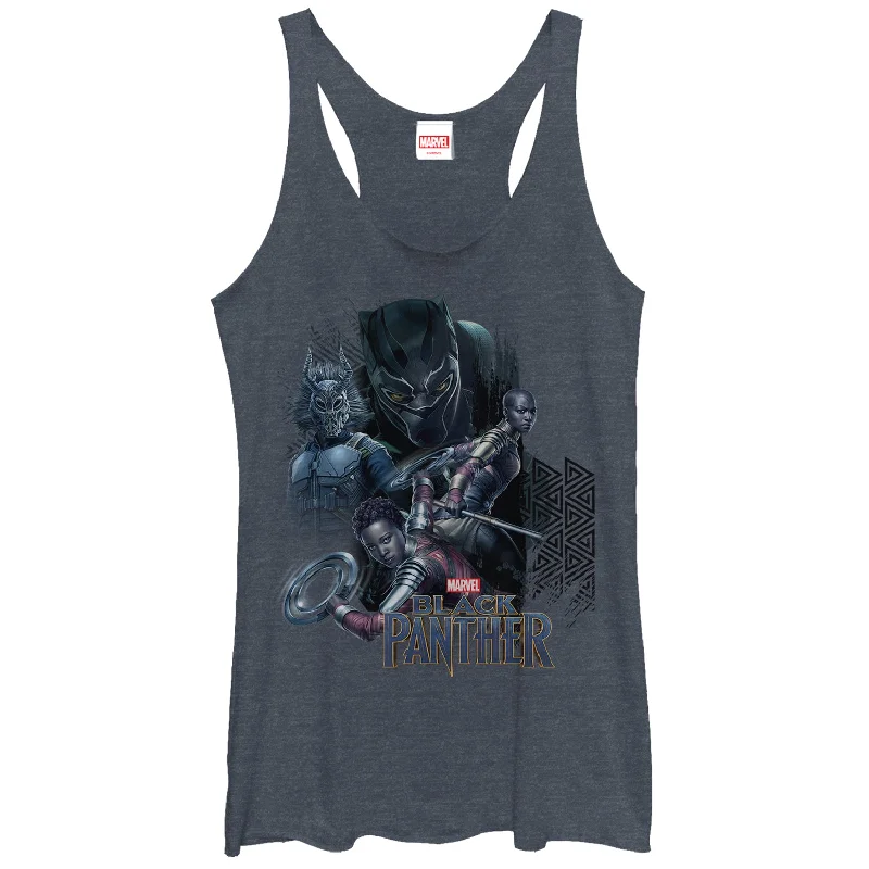 Women's Marvel Black Panther 2018 Character View Racerback Tank Top loose fit tank