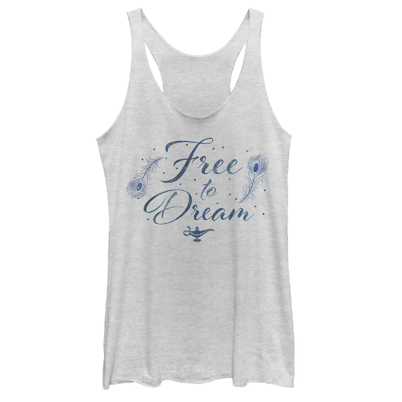 Women's Aladdin Free to Dream Feather Racerback Tank Top long tank top