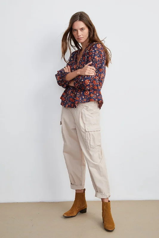 BEV COTTON CANVAS CARGO PANT Classic Straight Pants
