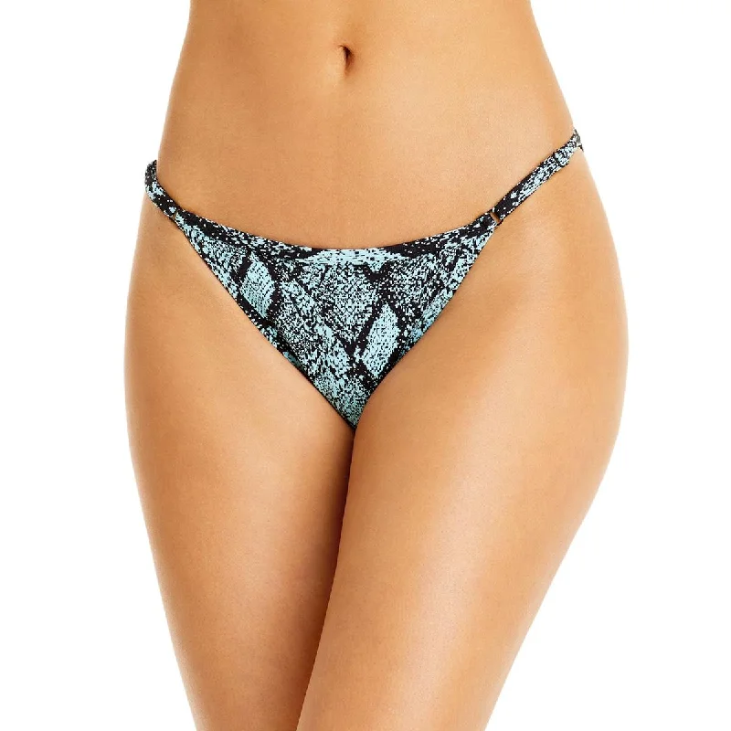 Womens Snake Print Adjustable Swim Bottom Separates Swim Skirt Set