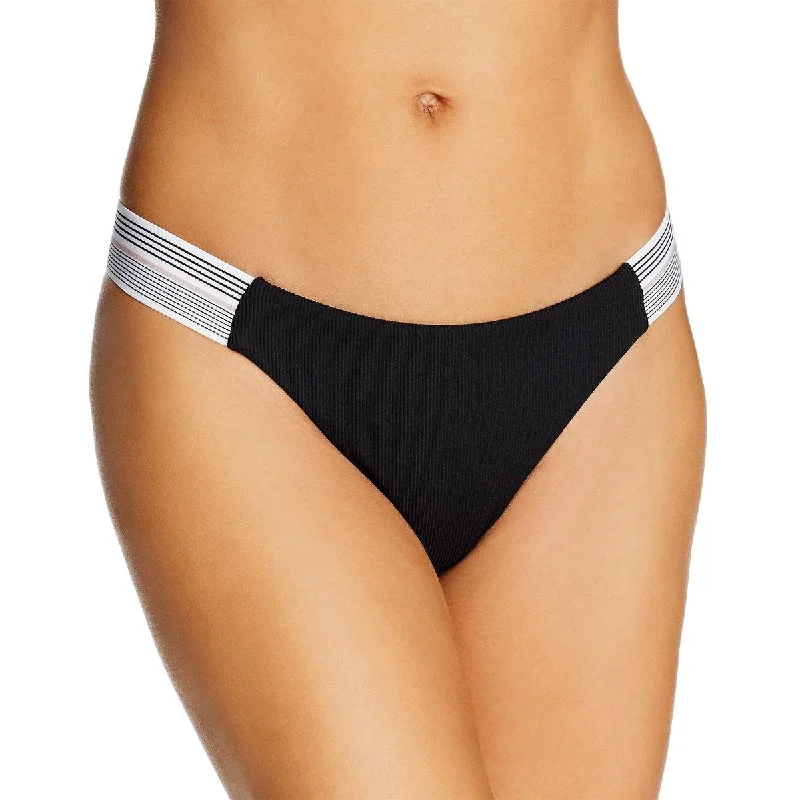 Womens Striped Hip Swim Bottom Separates Bold High-Cut Bikini