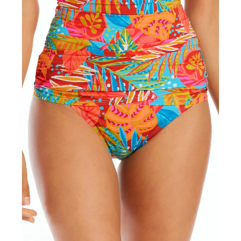 Bleu Rod Beattie Womens Printed Bikini Swim Bottom Separates Sleek Mesh Bikini