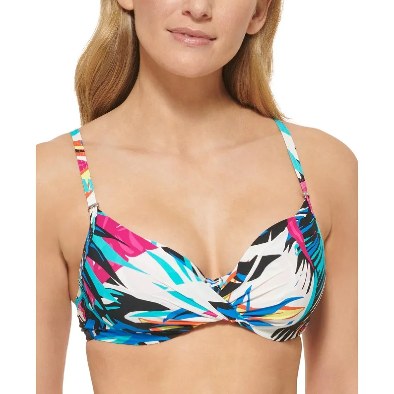 Calvin Klein Womens Printed Bikini Bikini Swim top Plus-Size Bikini Set