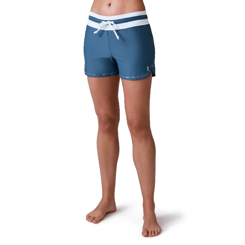Free Country Women's Drawstring Swim Short Solid Color Swimsuit