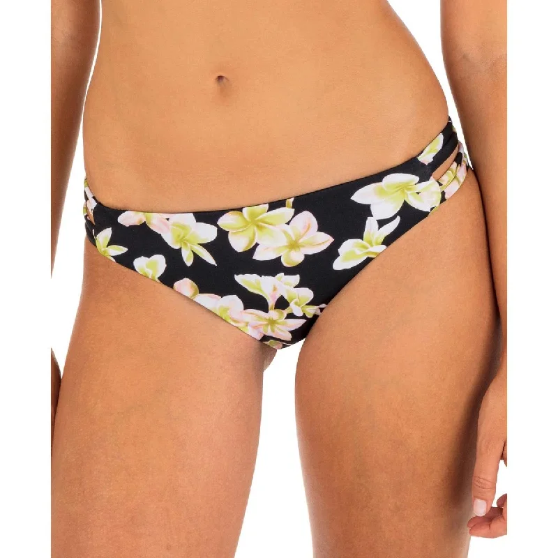 Hurley Womens Juniors Cut-Out Hipster Swim Bottom Separates Halter Top Bikini