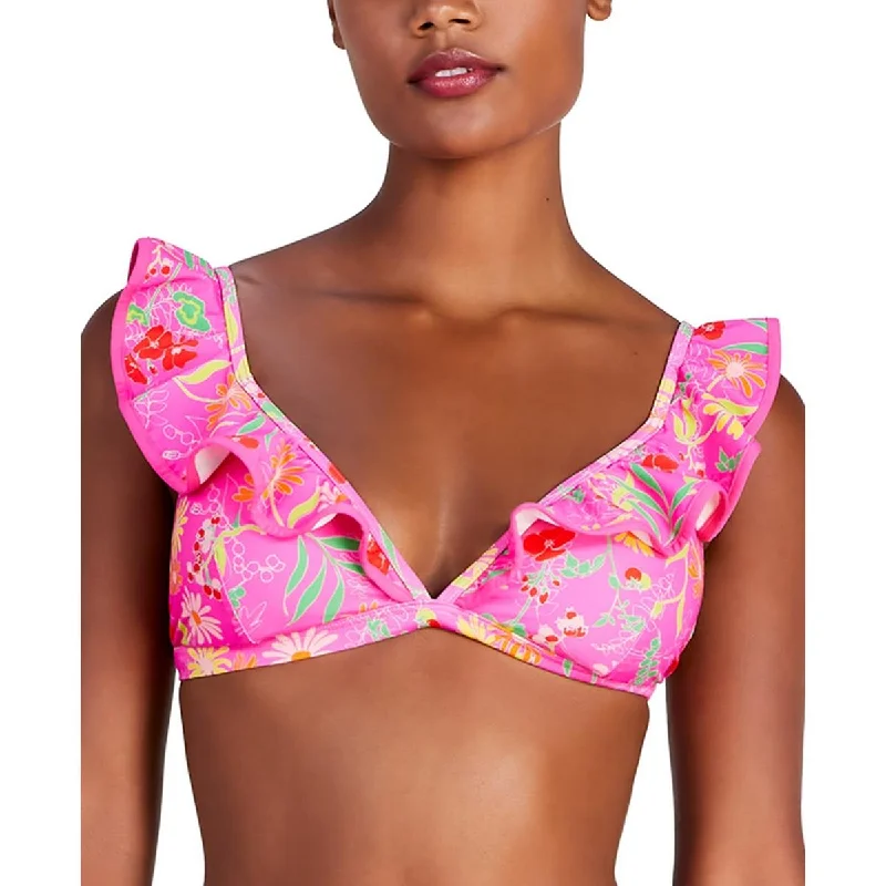 Kate Spade New York Womens Floral Bikini Bikini Swim top Beach Ready Swimsuit