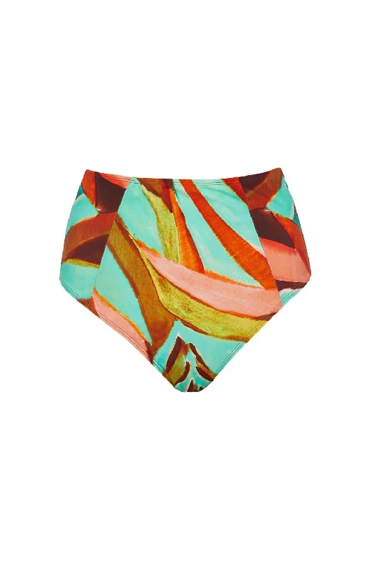 Micha Swim Bottom In Tropical Coral Elegant Swimsuit Bottoms