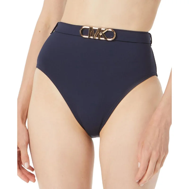 MICHAEL Michael Kors Womens Bellted High -Waist Swim Bottom Separates Trendy Swimwear Set