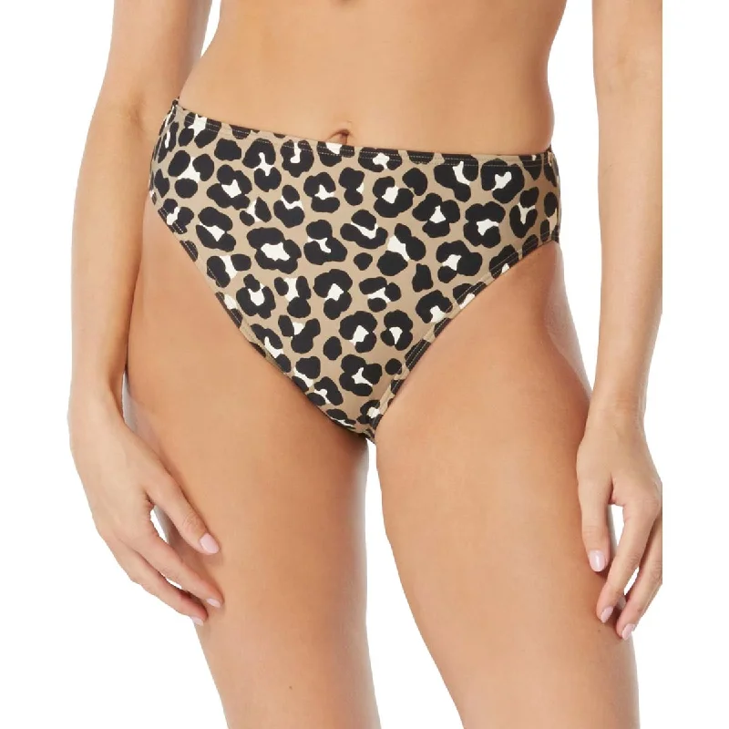 MICHAEL Michael Kors Womens High Waist Leopard Print Swim Bottom Separates Strap Bikini Set
