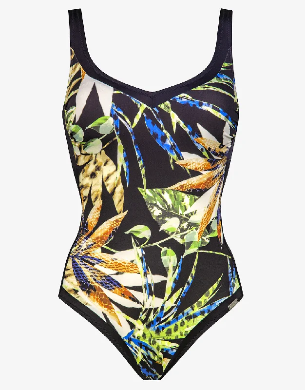 Midnight Sounds Moulded Swimsuit - Ethno Jungle Chic Bikini Set