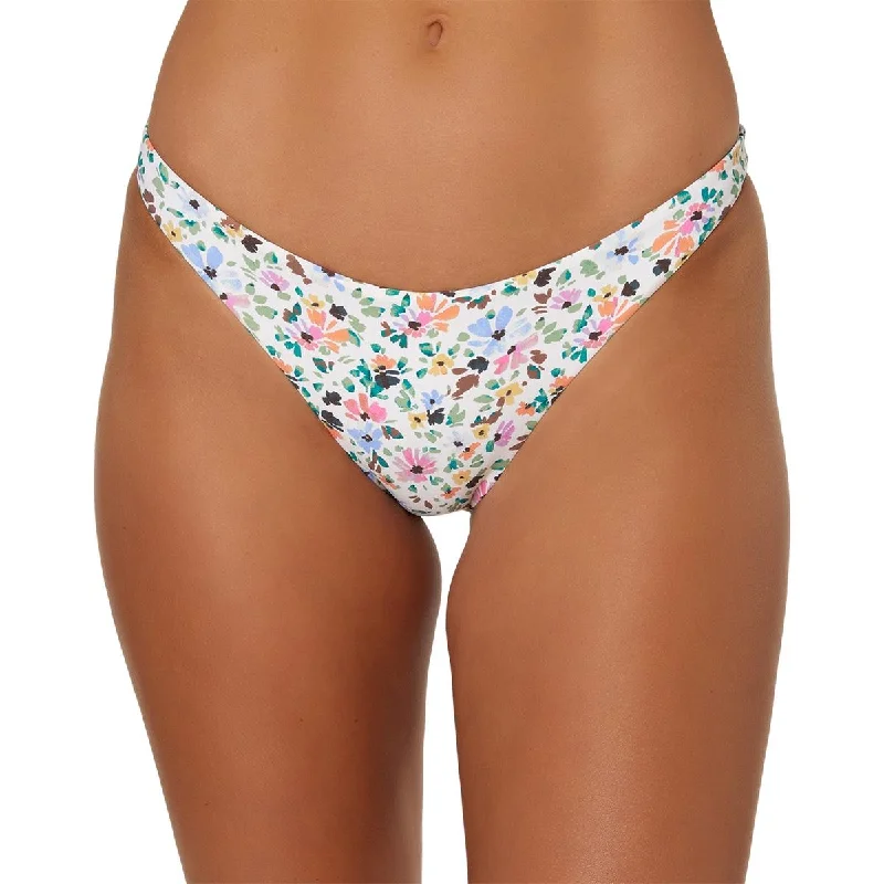 O'Neill Womens Juniors Maggie Ditsy Flamenco Metallic Swim Bottom Separates Retro Swimwear Style