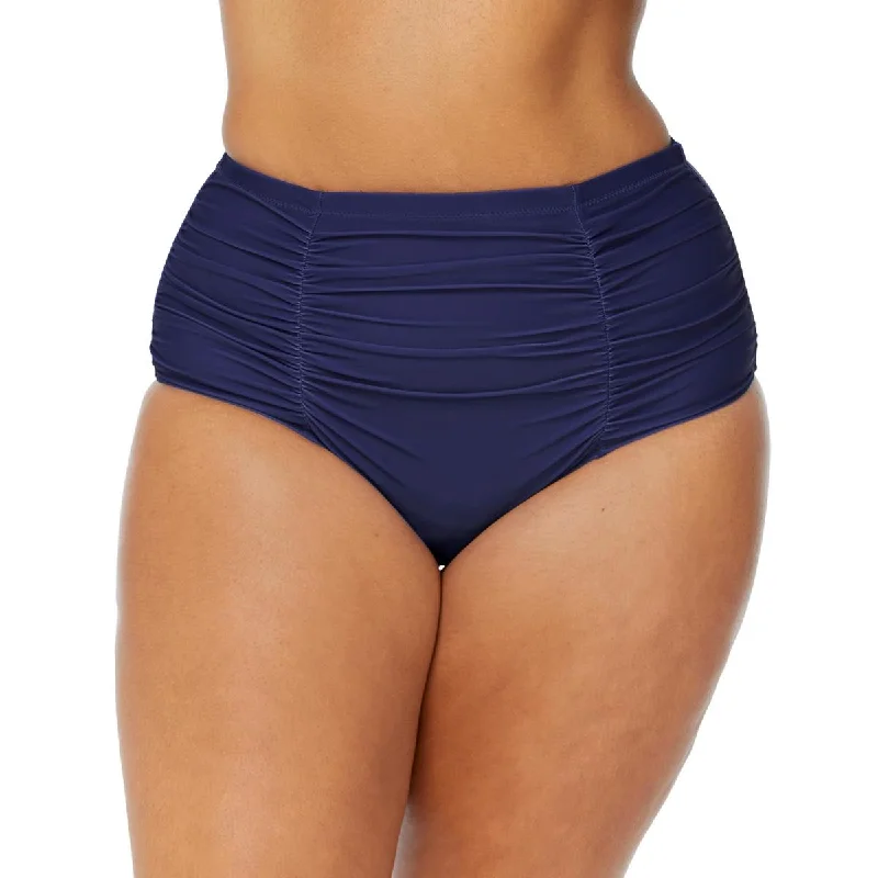 Raisins Womens Plus High Waist Ruched Swim Bottom Separates Quick-Dry Tankini