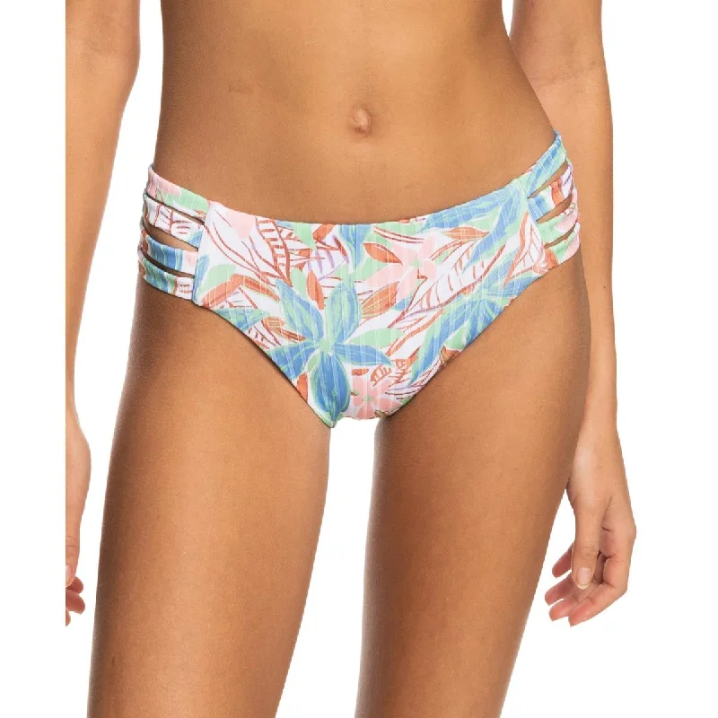 Roxy Womens Juniors Strappy Bikini Swim Bottom Separates Timeless Black Bikini