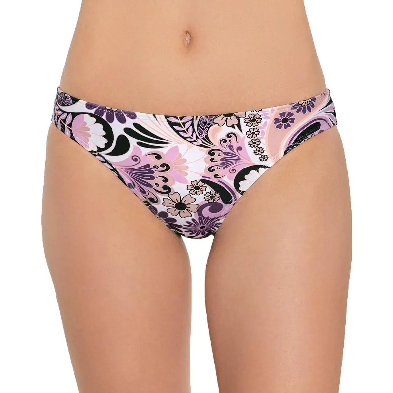 Salt + Cove Womens Juniors Floral Print Hipster Swim Bottom Separates Push-Up Bikini Top