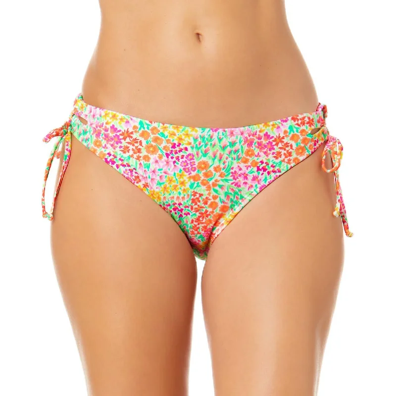 Salt + Cove Womens Juniors Side Tie Floral Print Swim Bottom Separates Sleek Racerback Swimsuit