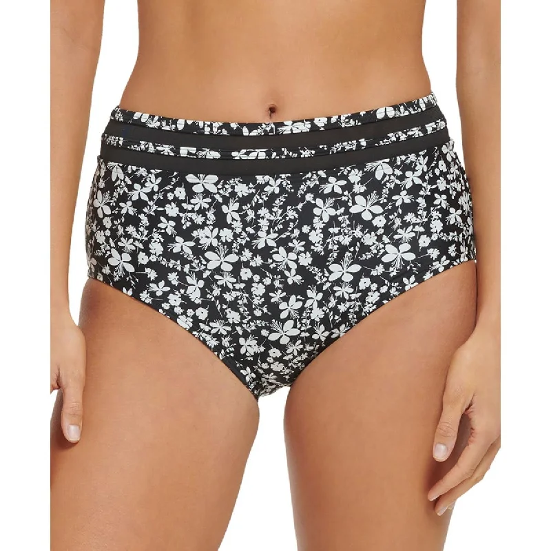 Tommy Hilfiger Womens Floral High-Waist Swim Bottom Separates Classic Sporty Swimsuit