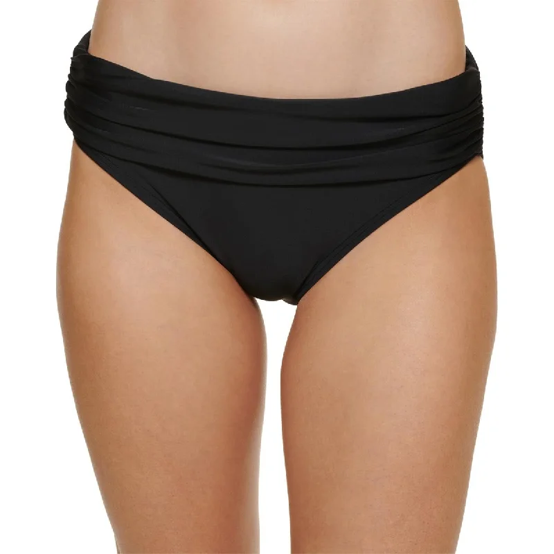Tommy Hilfiger Womens Solid Bikini Swim Bottom Separates Lace Back Bikini