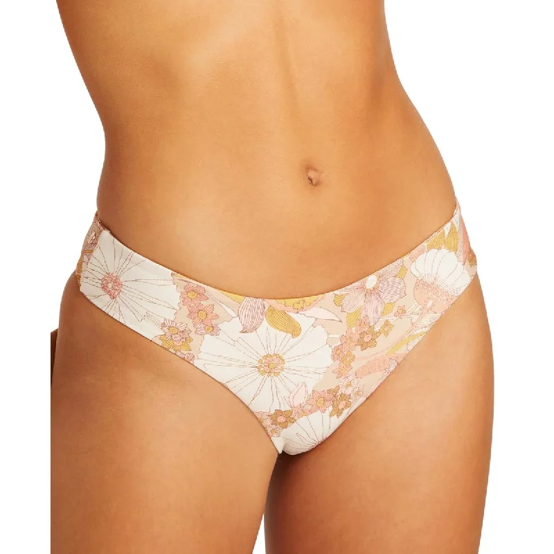 Volcom Womens Juniors Bloom Shaka Floral Print Cheeky Swim Bottom Separates Two-Piece Beachwear