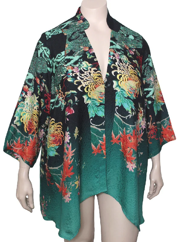 Dressori Silk Imperial Cardigan / Jacket Beaded Cardigan Sequined Faux Fur