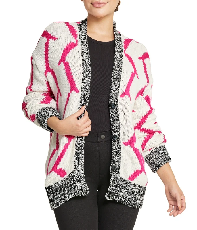 Mixed Media Cardigan Casual Formal Business