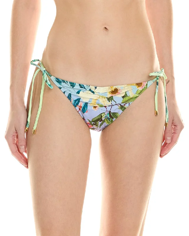 Pq Swim Ruched Tie Full Bikini Bottom Cross-Back Bikini